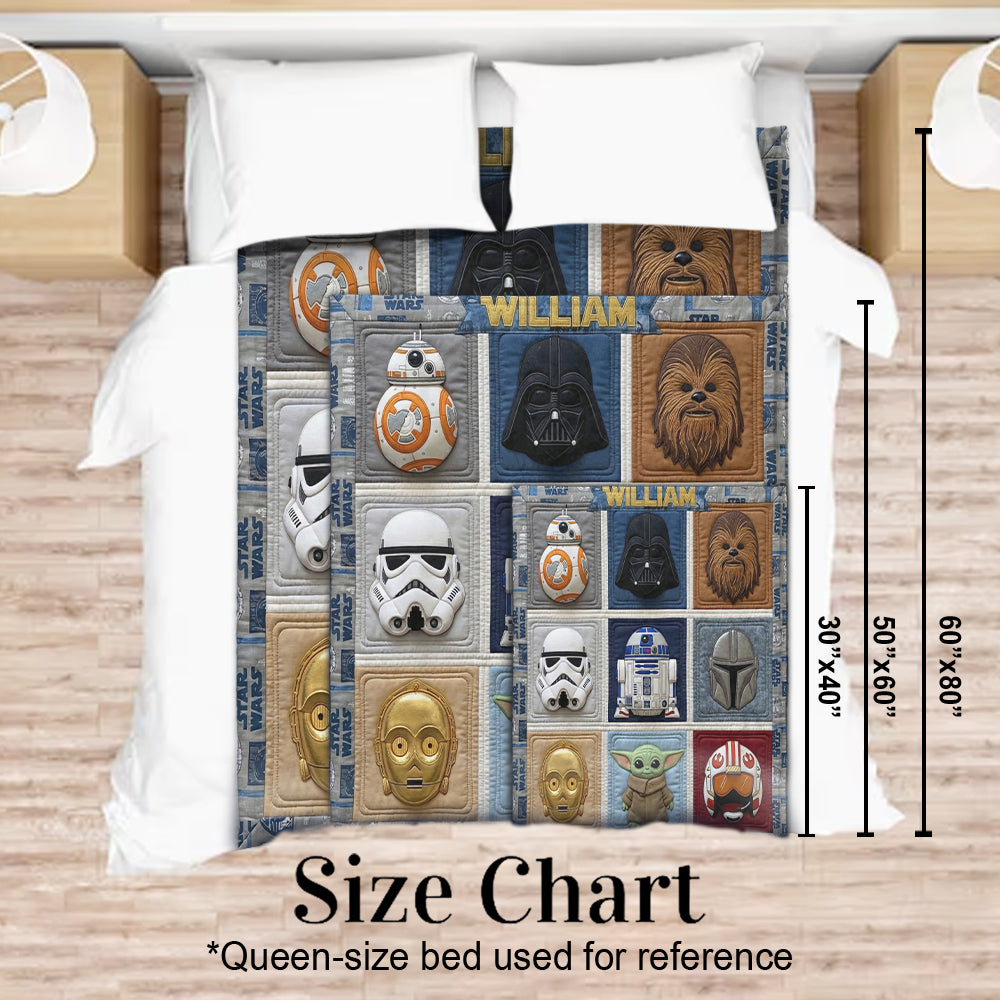 Space Warriors Patchwork - Personalized The Force Blanket