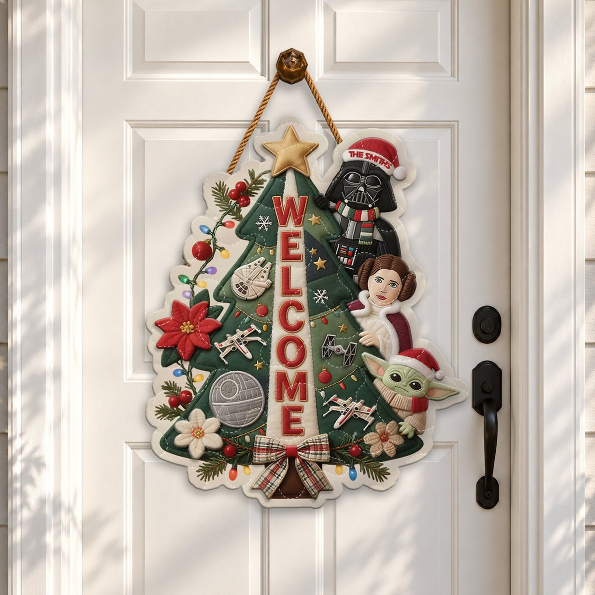 May The Magic Be With You - Personalized The Force Quilted Door Hanger