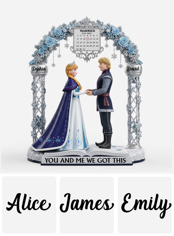 Anniversary Gifts For Couple Custom Calendar - Personalized Couple Custom Shaped Acrylic Plaque