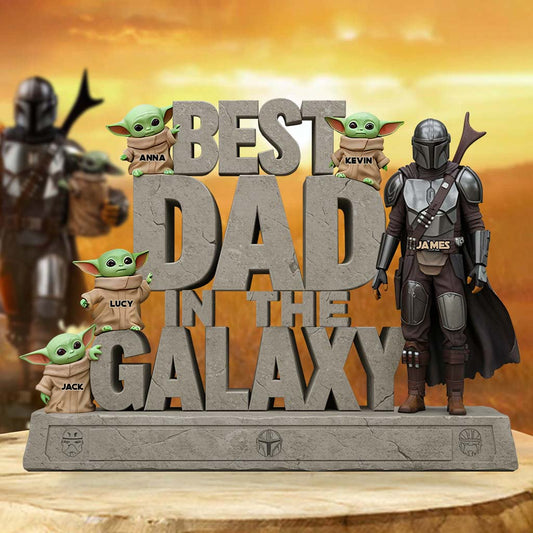 Best Dad In The Galaxy - Personalized The Force Custom Shaped Acrylic Plaque