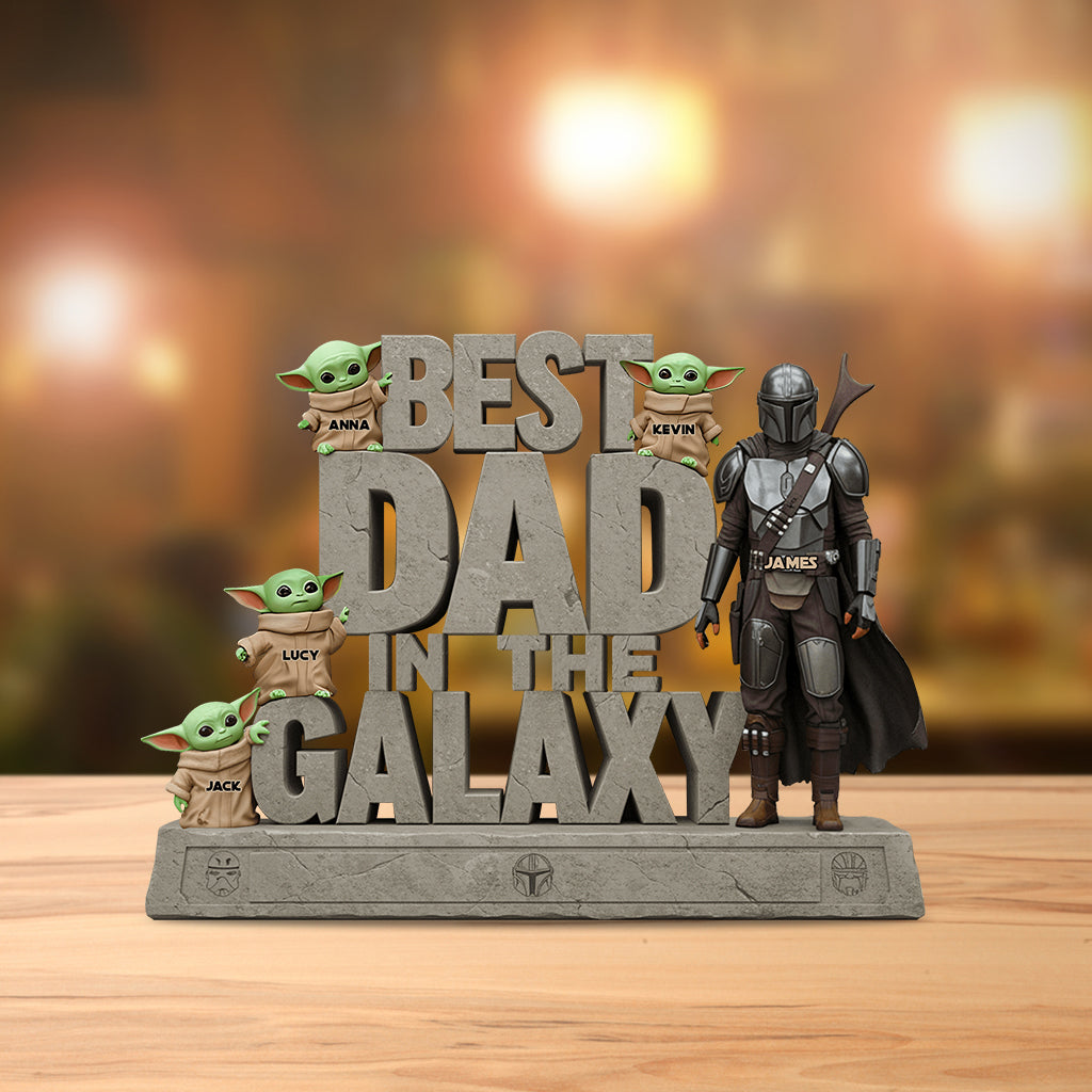 Best Dad In The Galaxy - Personalized The Force Custom Shaped Acrylic Plaque