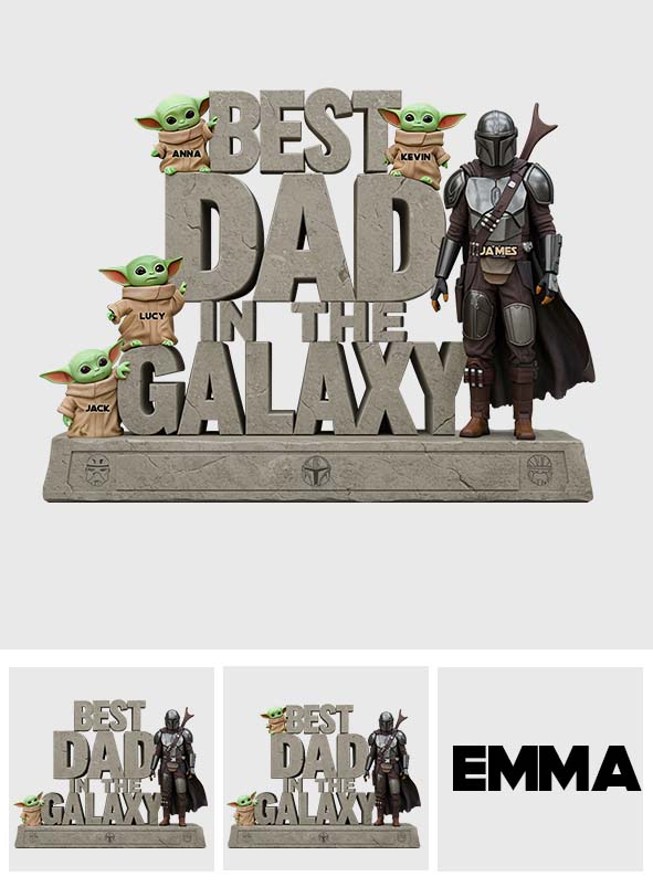 Best Dad In The Galaxy - Personalized The Force Custom Shaped Acrylic Plaque