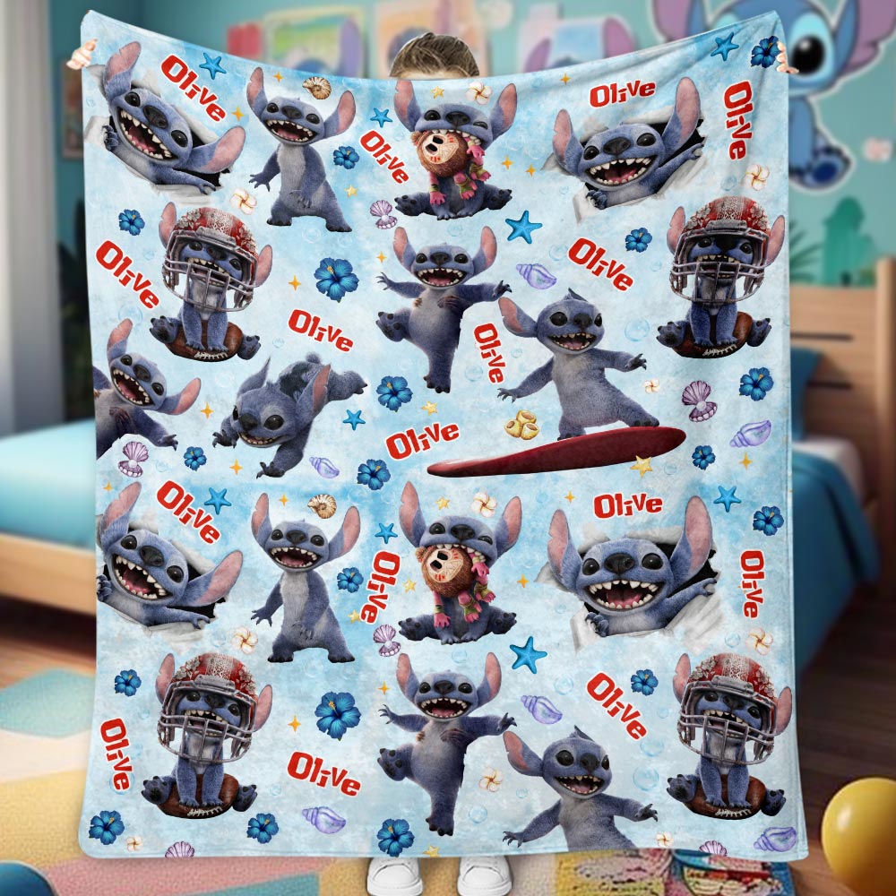 Funny Ohana - Personalized Ohana Blanket