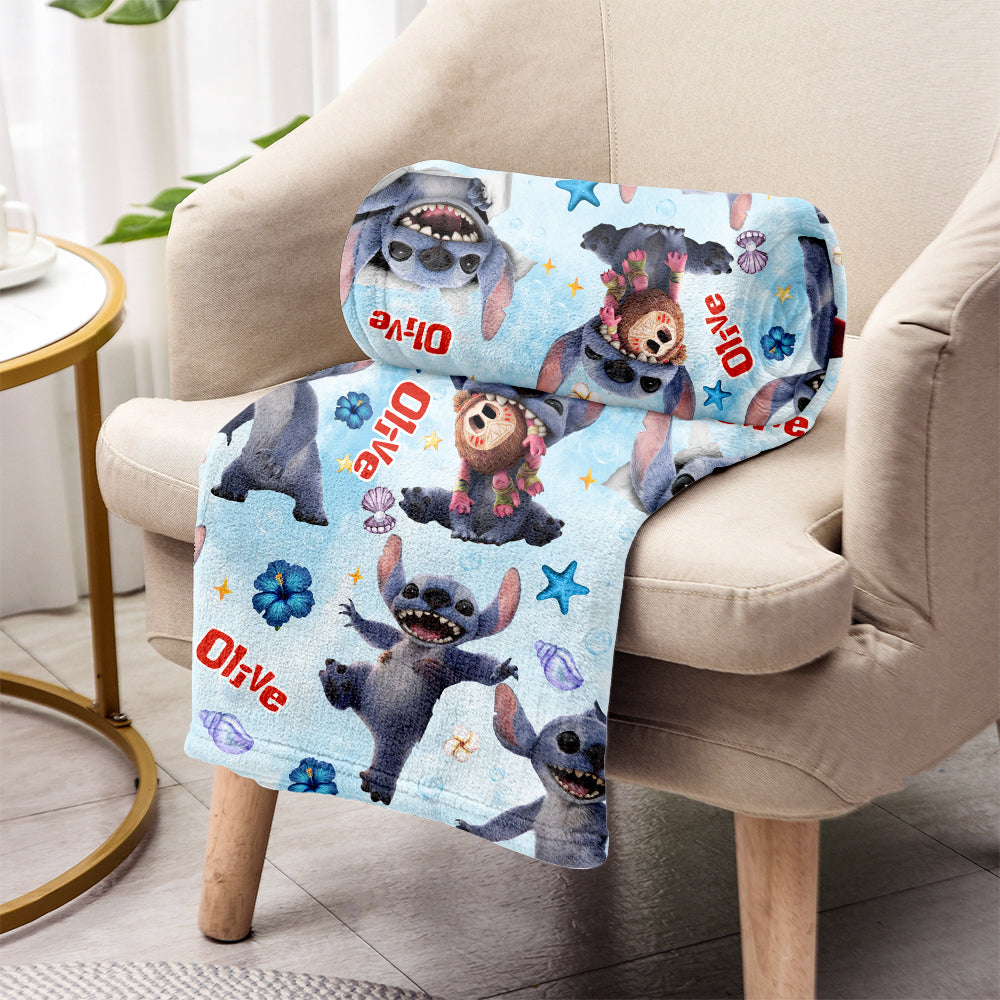 Funny Ohana - Personalized Ohana Blanket
