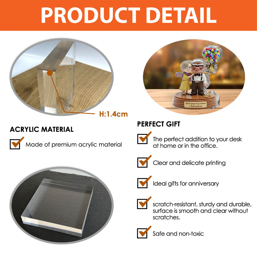 You Are My Greatest Adventure - Personalized Mouse Custom Shaped Acrylic Plaque