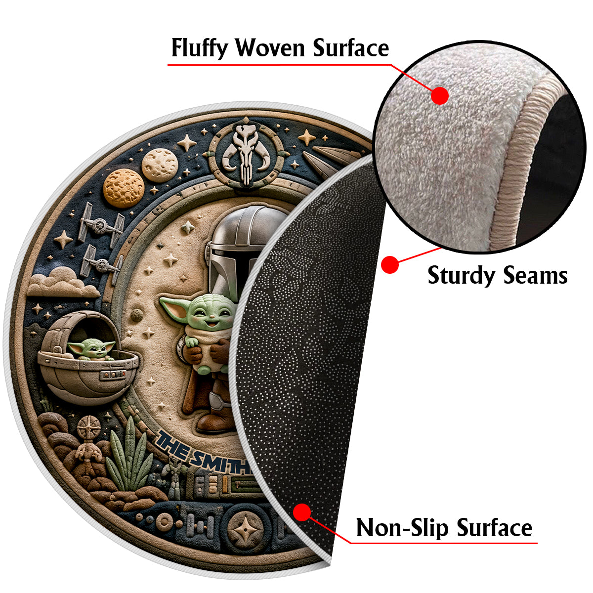 This Is The Way - Personalized The Force Non-Slip Tufted Rug