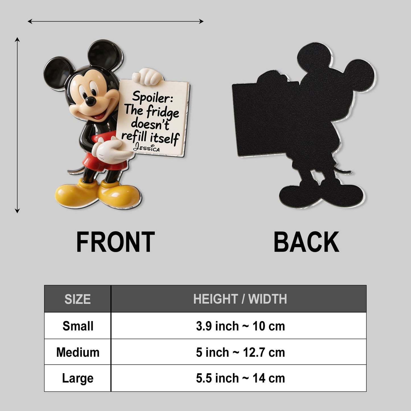 The Fridge Doesn't Refill Itself - Personalized Mouse 3D Magnet