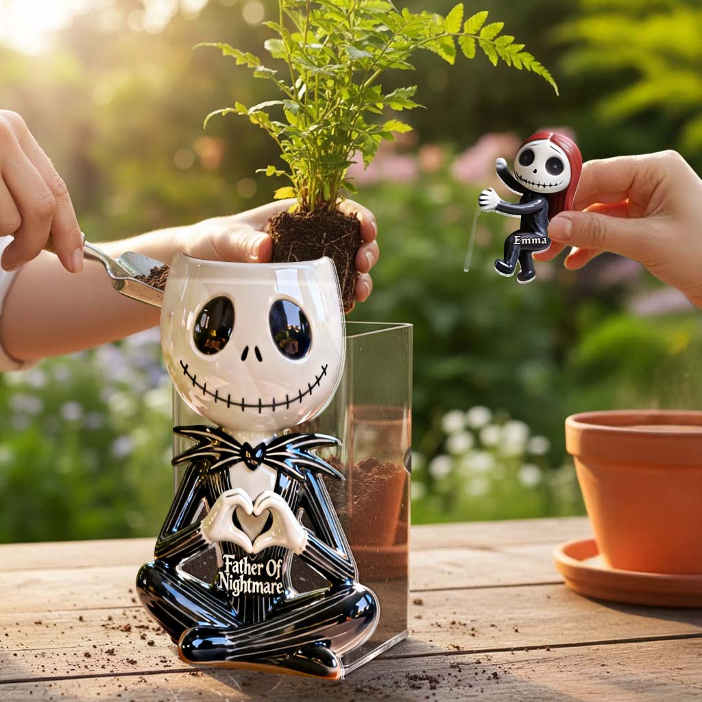 Father Mother Of Nightmares - Personalized Nightmare Acrylic Pot & Stake