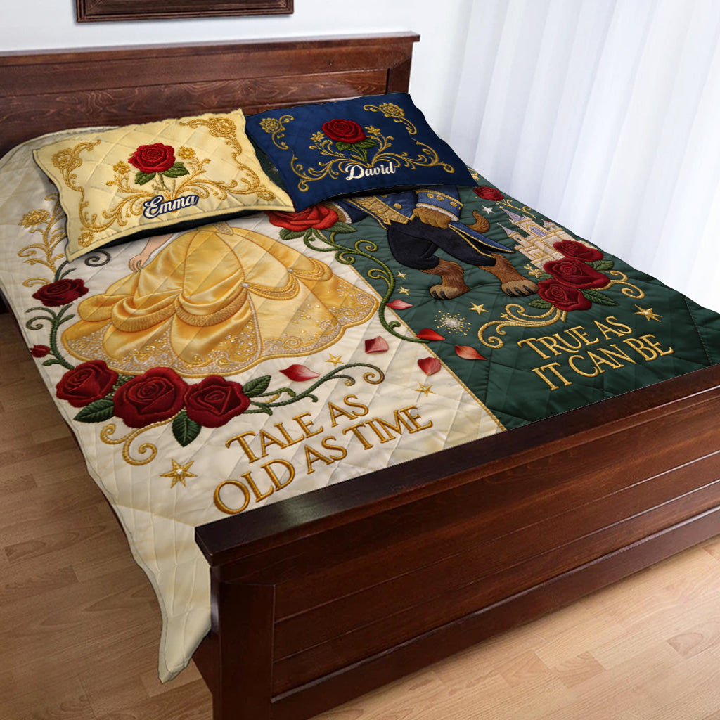 Tale As Old As Time, True As It Can Be - Personalized Beauty And The Beast Quilt Set