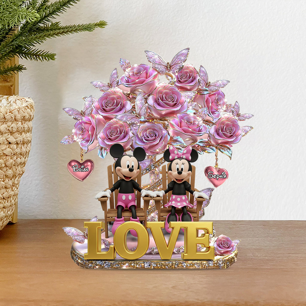 I Love You - Personalized Mouse Custom Shaped Acrylic Plaque