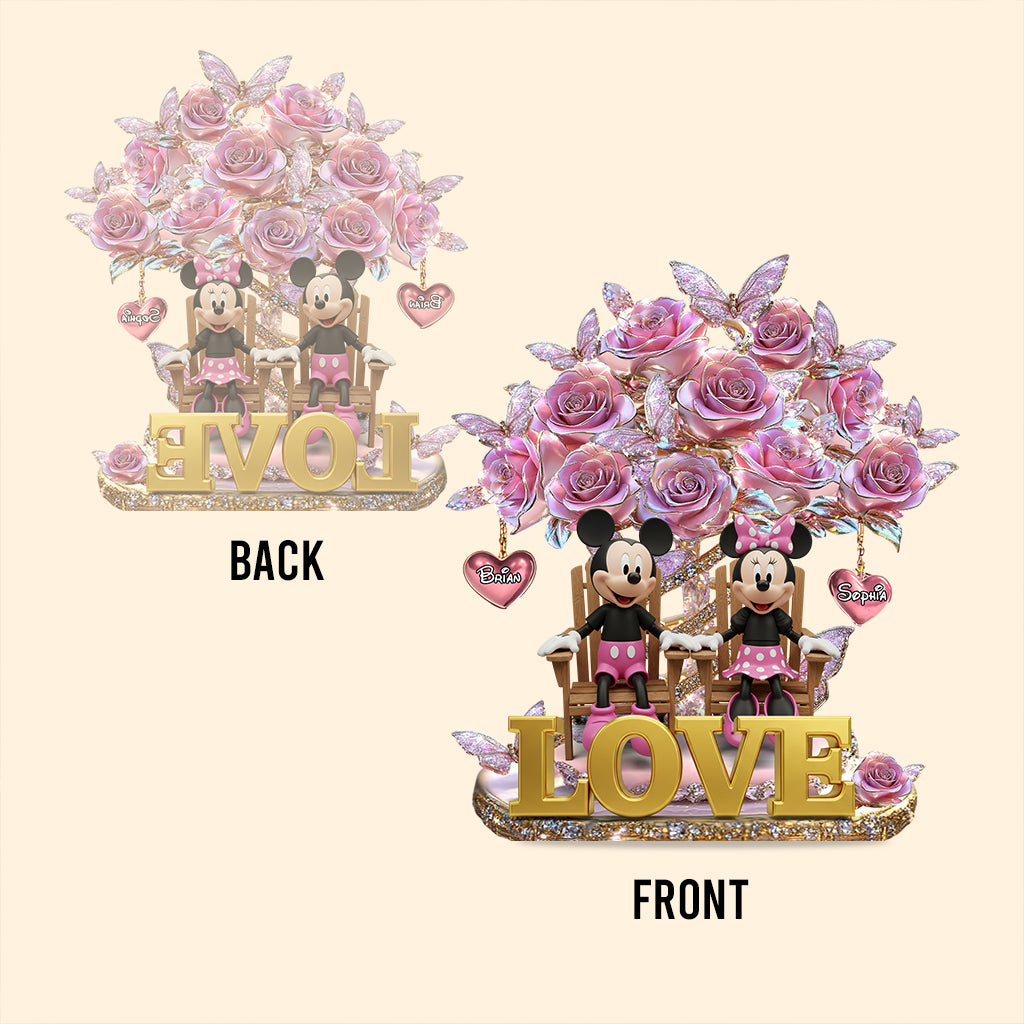 I Love You - Personalized Mouse Custom Shaped Acrylic Plaque