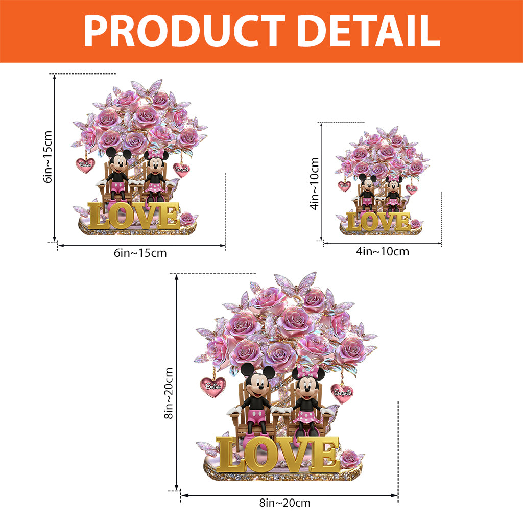 I Love You - Personalized Mouse Custom Shaped Acrylic Plaque