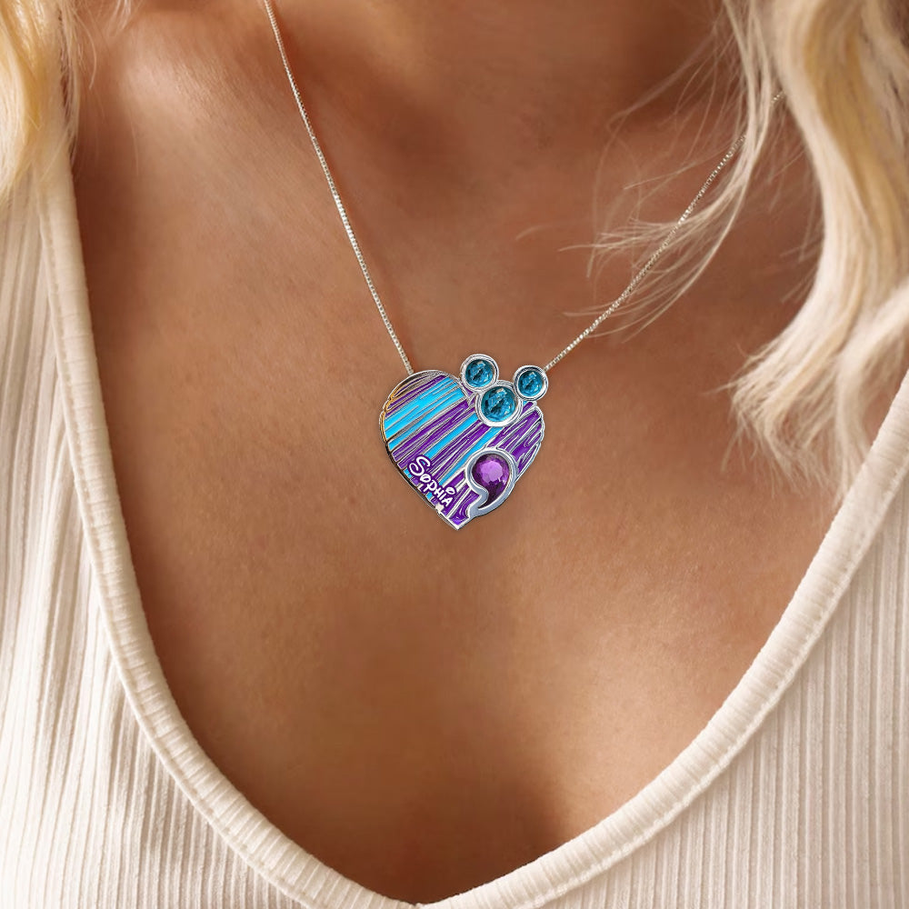 You Matter - Personalized Suicide Prevention Custom Shaped Pendant Necklace
