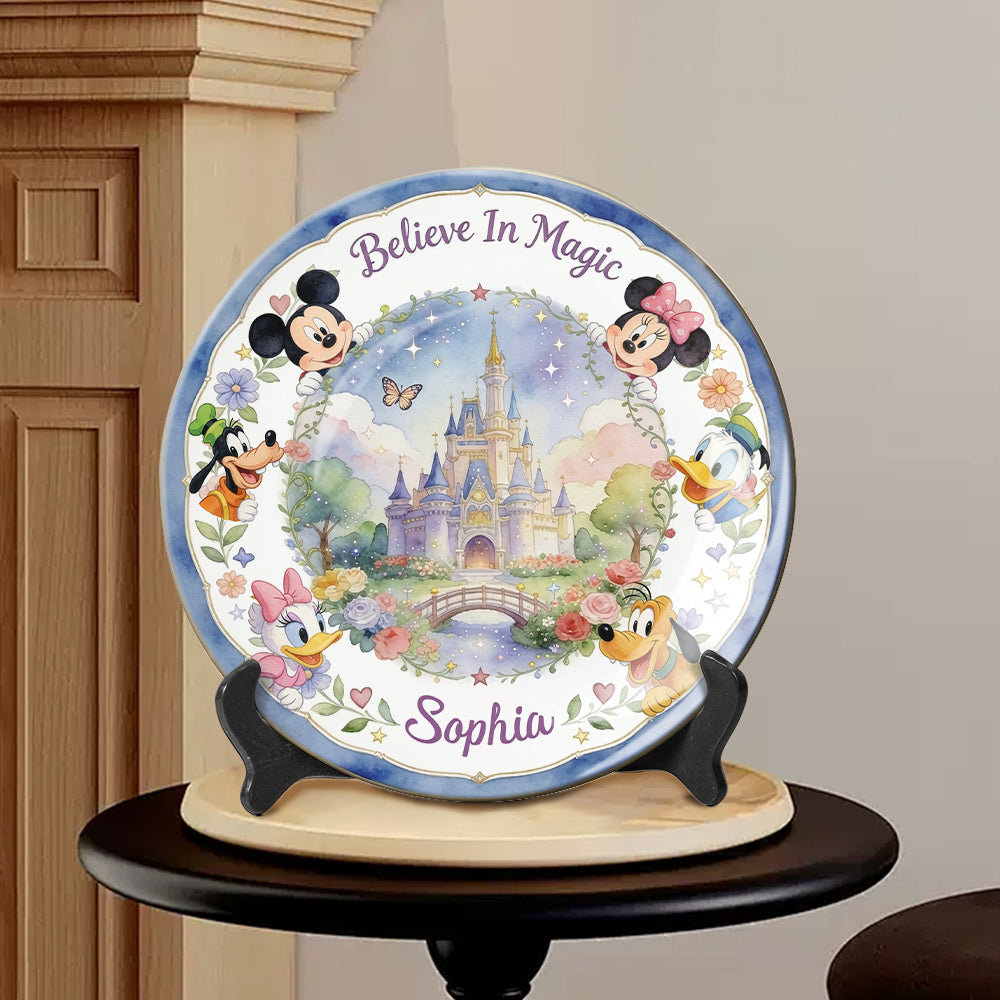 Magical Castle - Personalized Mouse Ceramic Round Plate