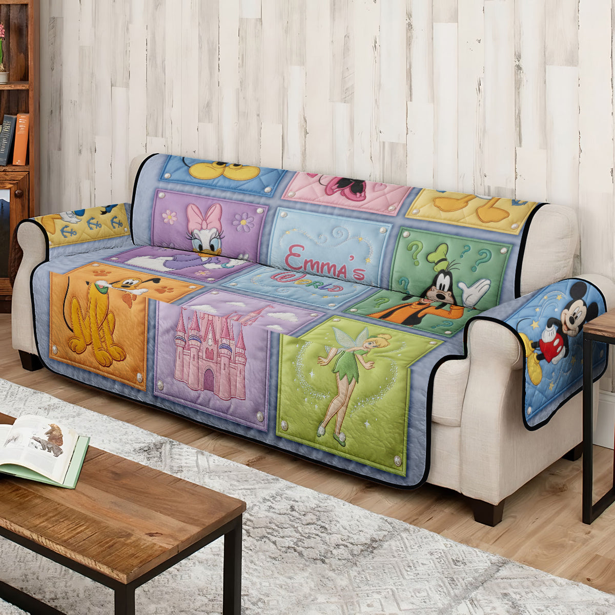 Magical Time - Personalized Mouse Quilted Sofa/Couch Cover