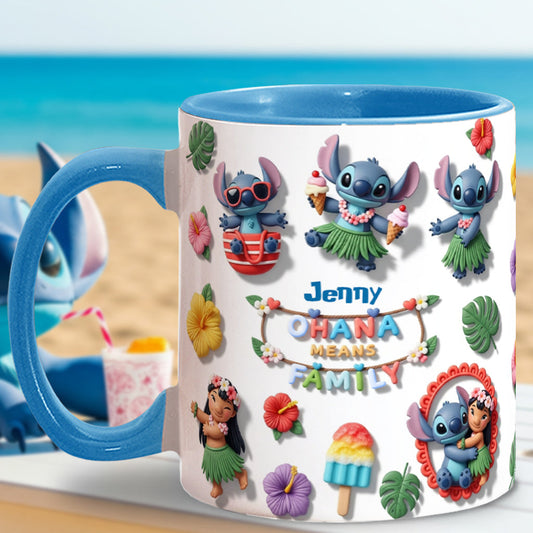 Ohana Means Family - Personalized Ohana Accent Mug