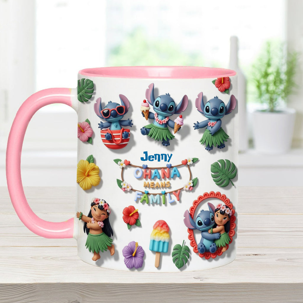 Ohana Means Family - Personalized Ohana Accent Mug