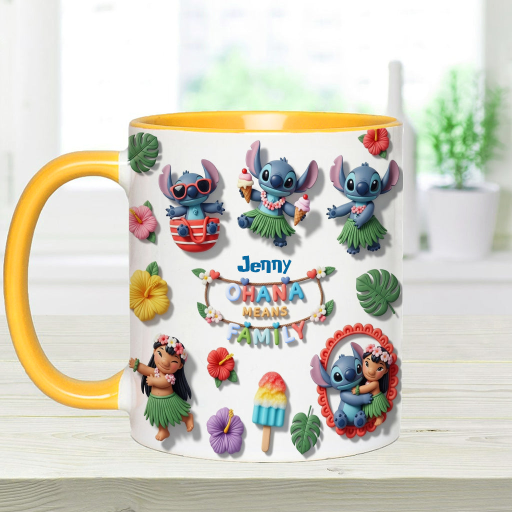 Ohana Means Family - Personalized Ohana Accent Mug