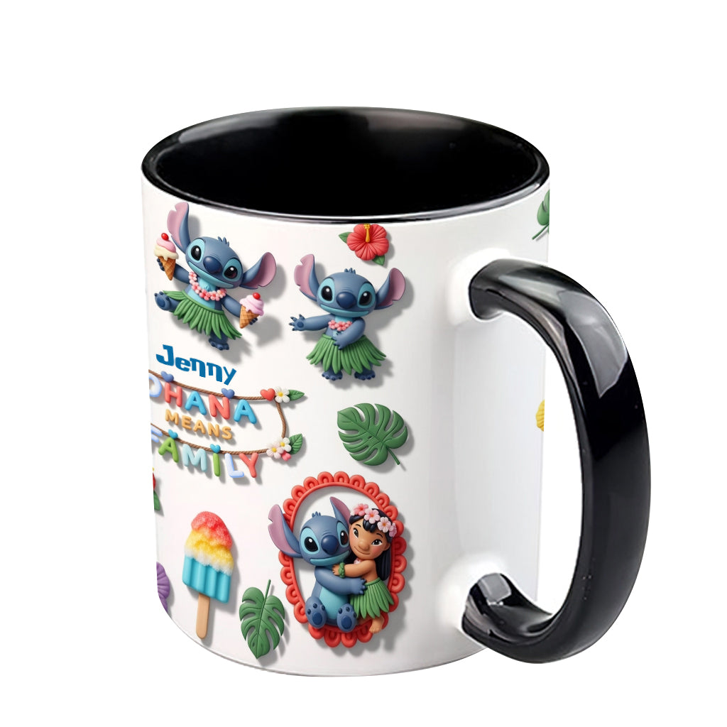 Ohana Means Family - Personalized Ohana Accent Mug