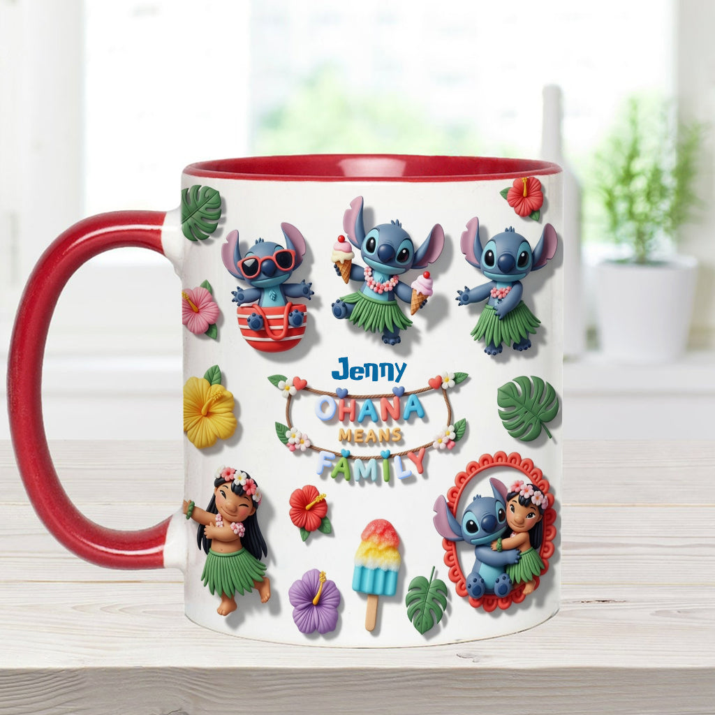 Ohana Means Family - Personalized Ohana Accent Mug