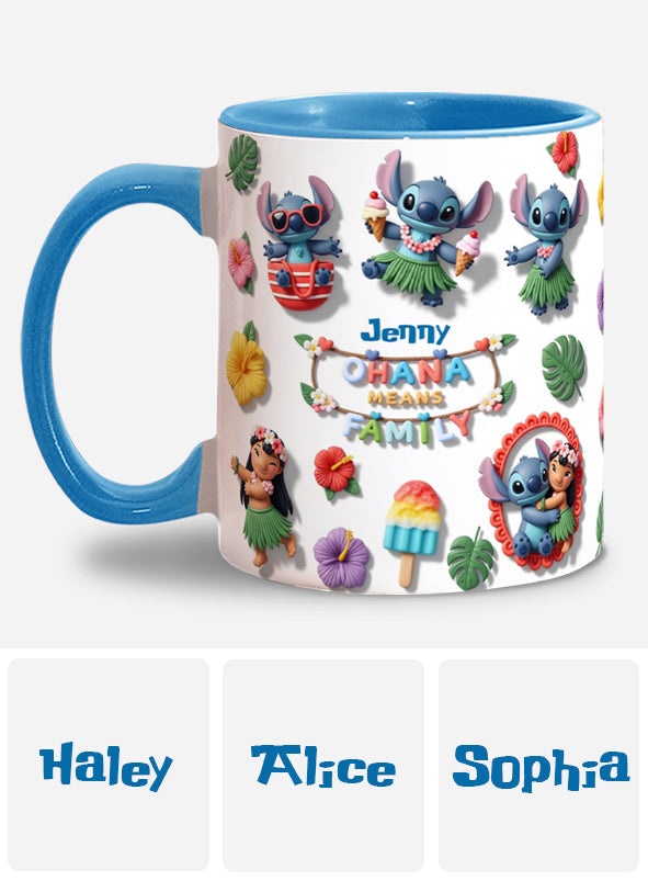 Ohana Means Family - Personalized Ohana Accent Mug