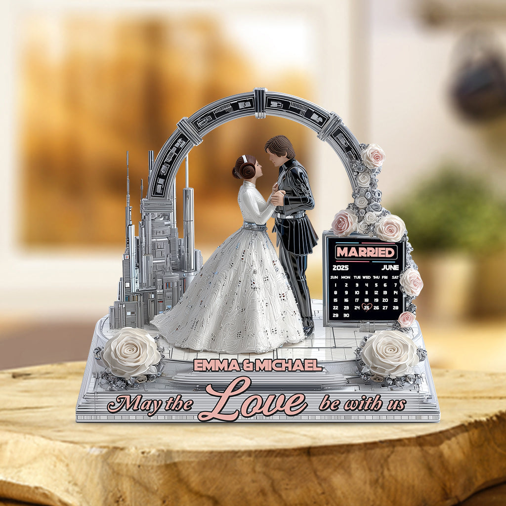 May The Love Be With Us - Personalized The Force Custom Shaped Acrylic Plaque