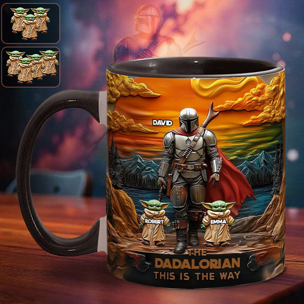 Best Dad Gift For Dad, Uncle, Grandpa,... - Personalized The Force Accent Mug