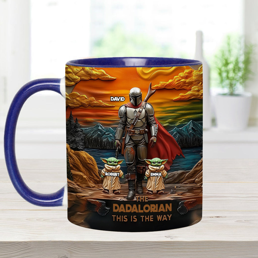 Best Dad Gift For Dad, Uncle, Grandpa,... - Personalized The Force Accent Mug