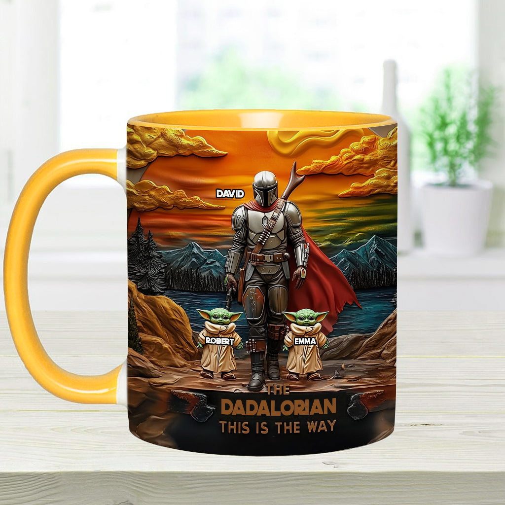 Best Dad Gift For Dad, Uncle, Grandpa,... - Personalized The Force Accent Mug