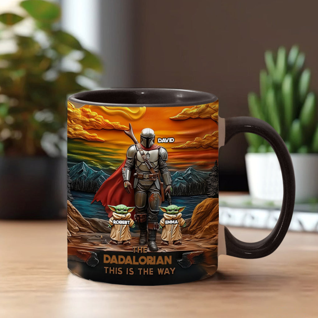 Best Dad Gift For Dad, Uncle, Grandpa,... - Personalized The Force Accent Mug