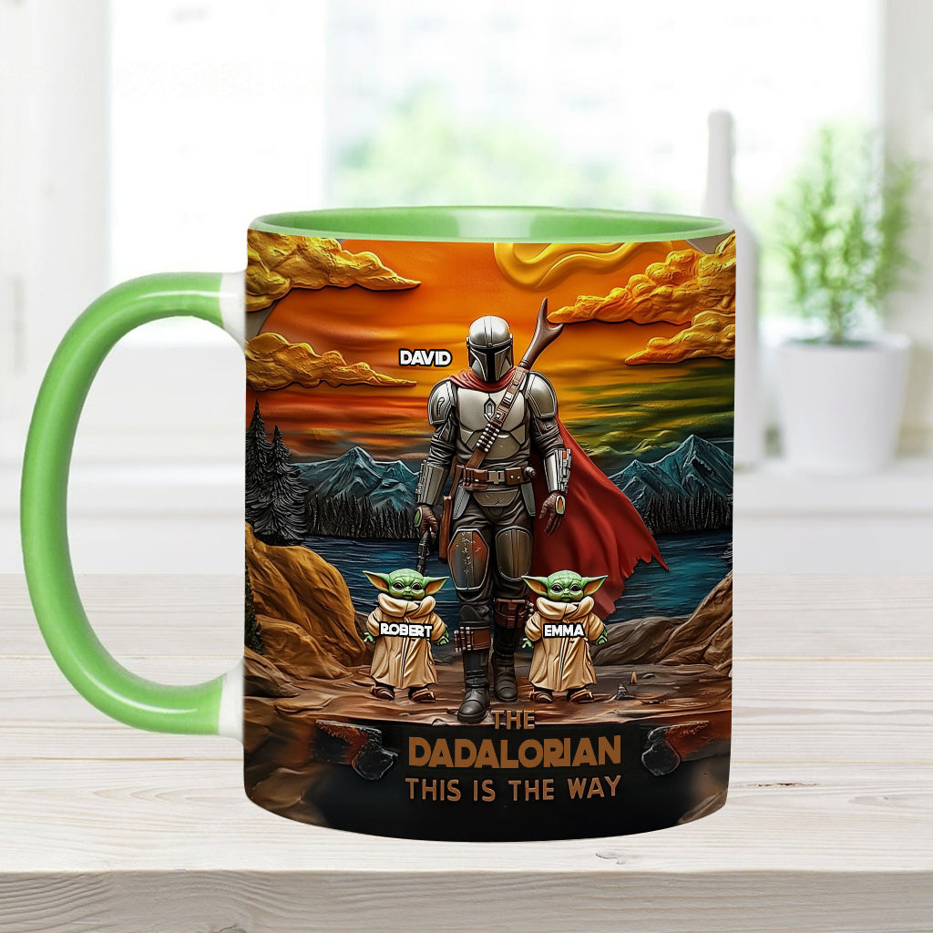 Best Dad Gift For Dad, Uncle, Grandpa,... - Personalized The Force Accent Mug