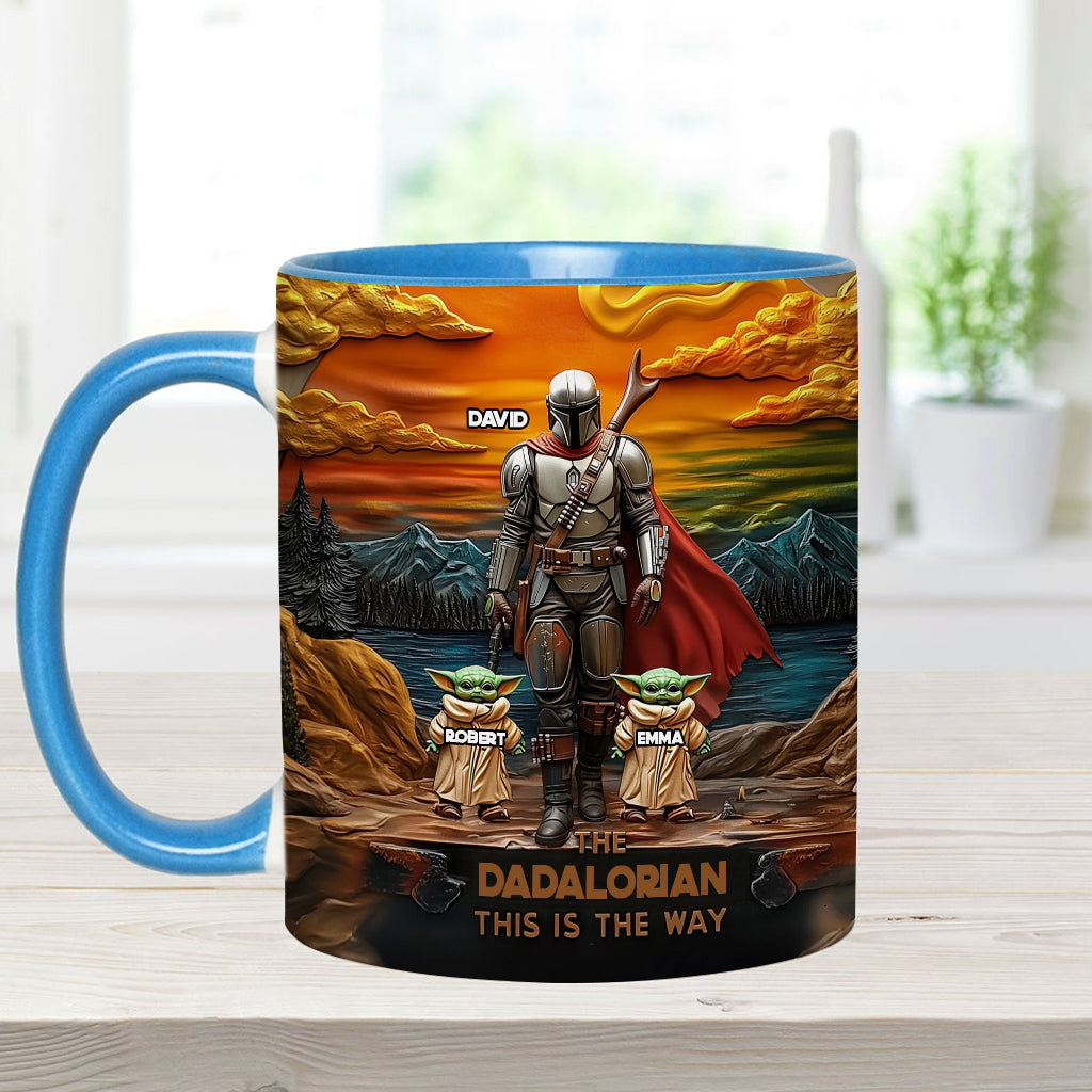 Best Dad Gift For Dad, Uncle, Grandpa,... - Personalized The Force Accent Mug