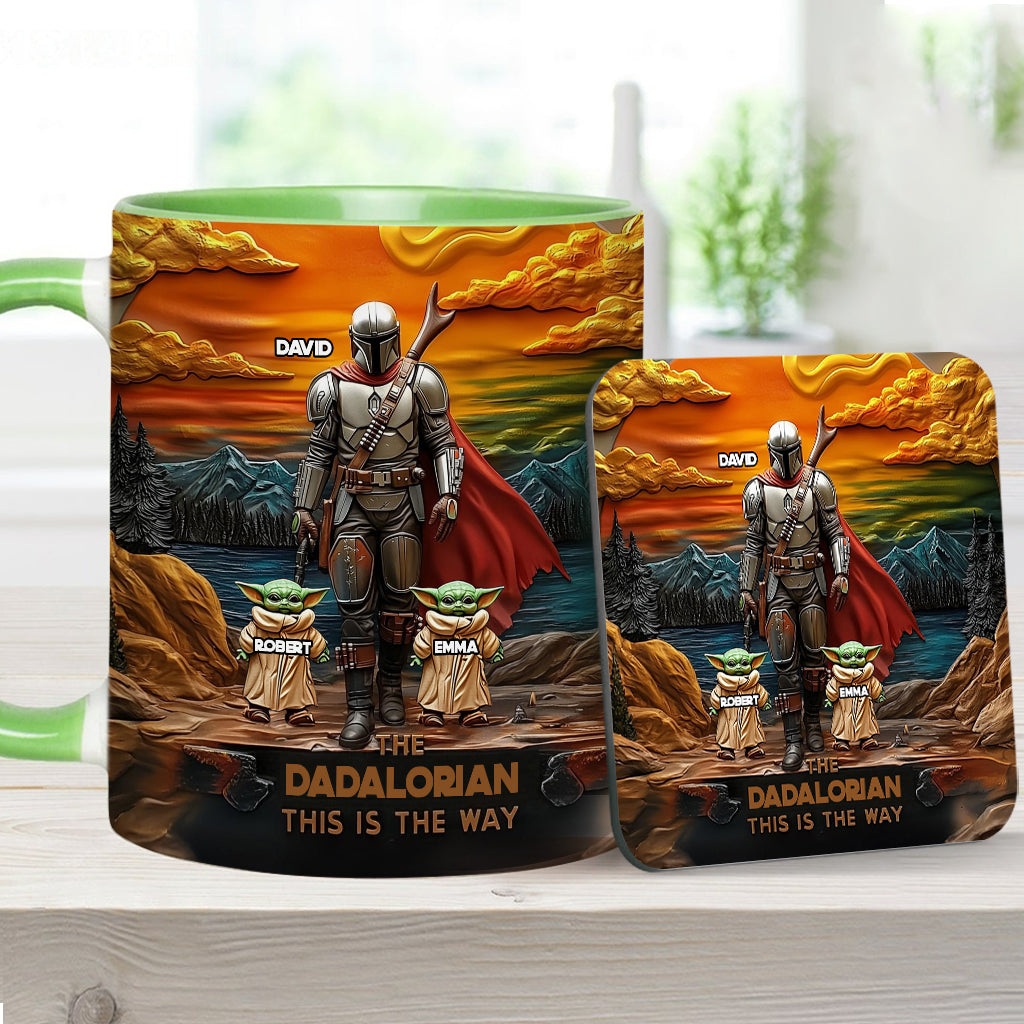 Best Dad Gift For Dad, Uncle, Grandpa,... - Personalized The Force Accent Mug