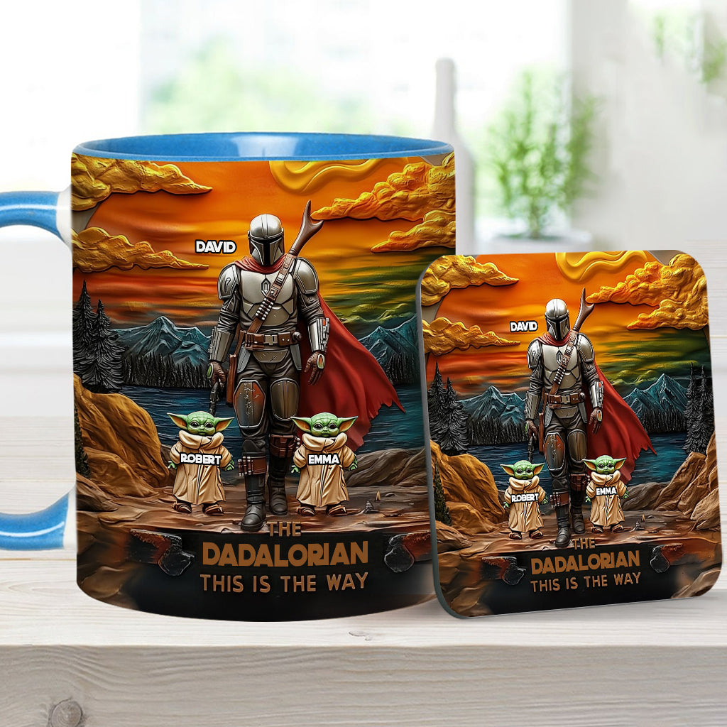 Best Dad Gift For Dad, Uncle, Grandpa,... - Personalized The Force Accent Mug