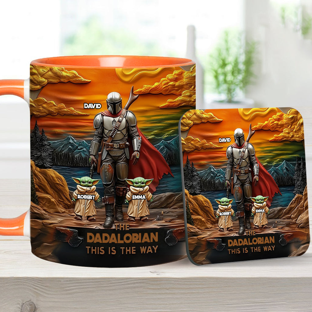 Best Dad Gift For Dad, Uncle, Grandpa,... - Personalized The Force Accent Mug