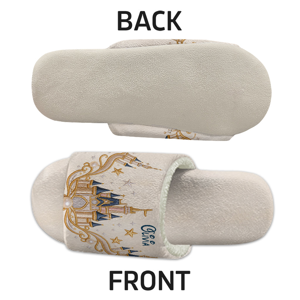 Yellow Honey Bear - Personalized Dream Trip Faux Fur Boot Slippers