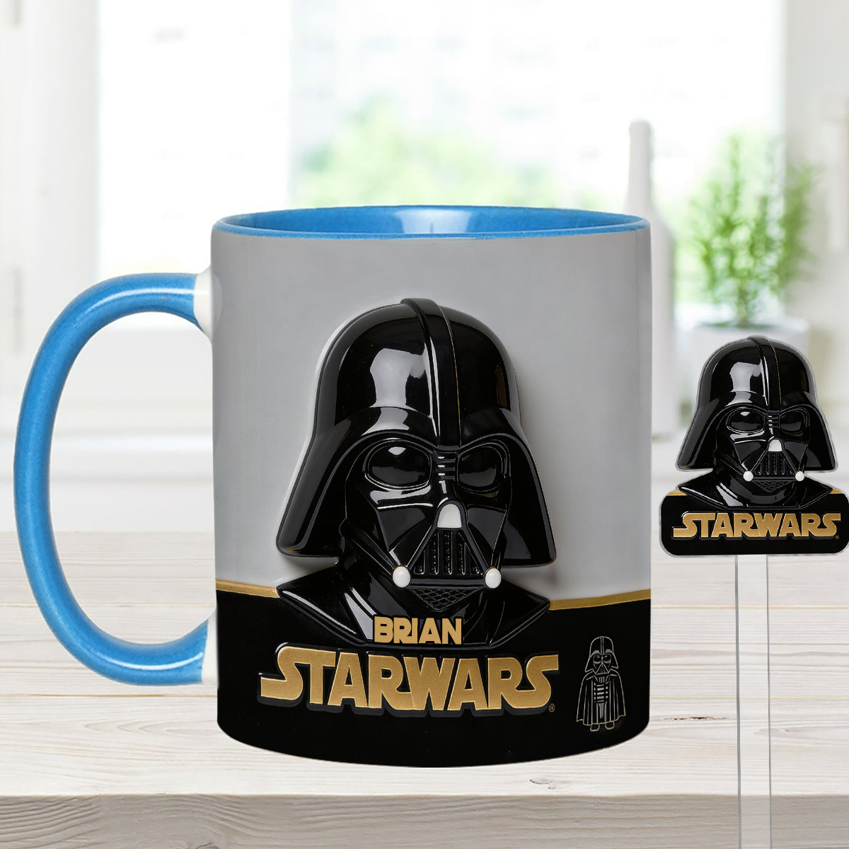 Join The Dark Side - Personalized The Force Set Accent Mug with Acrylic Stirrers