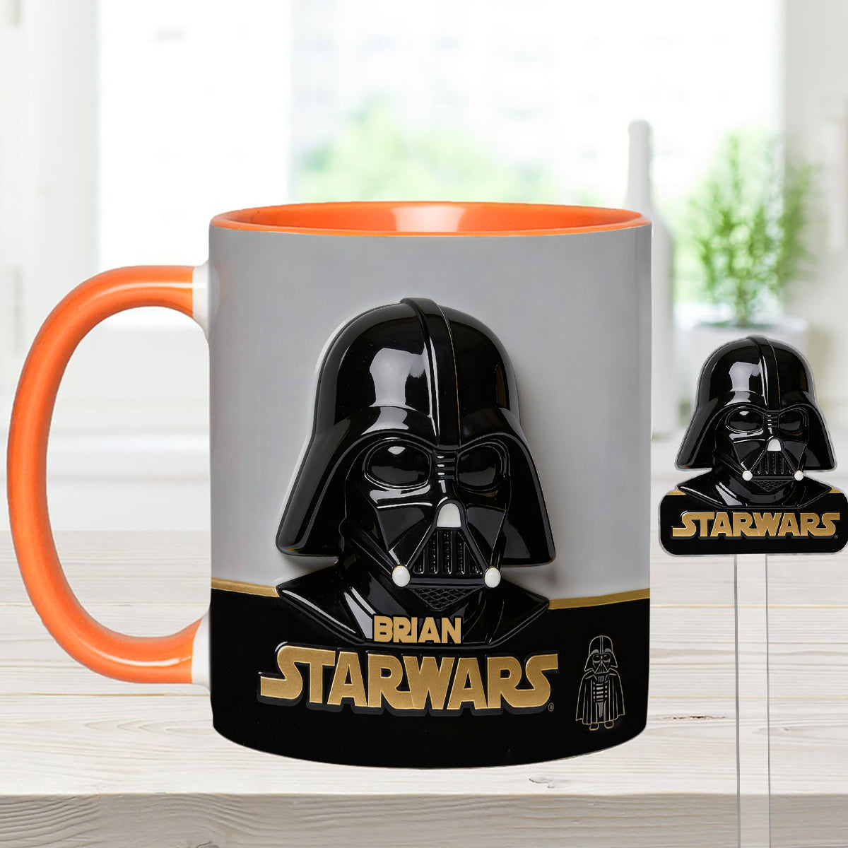 Join The Dark Side - Personalized The Force Set Accent Mug with Acrylic Stirrers