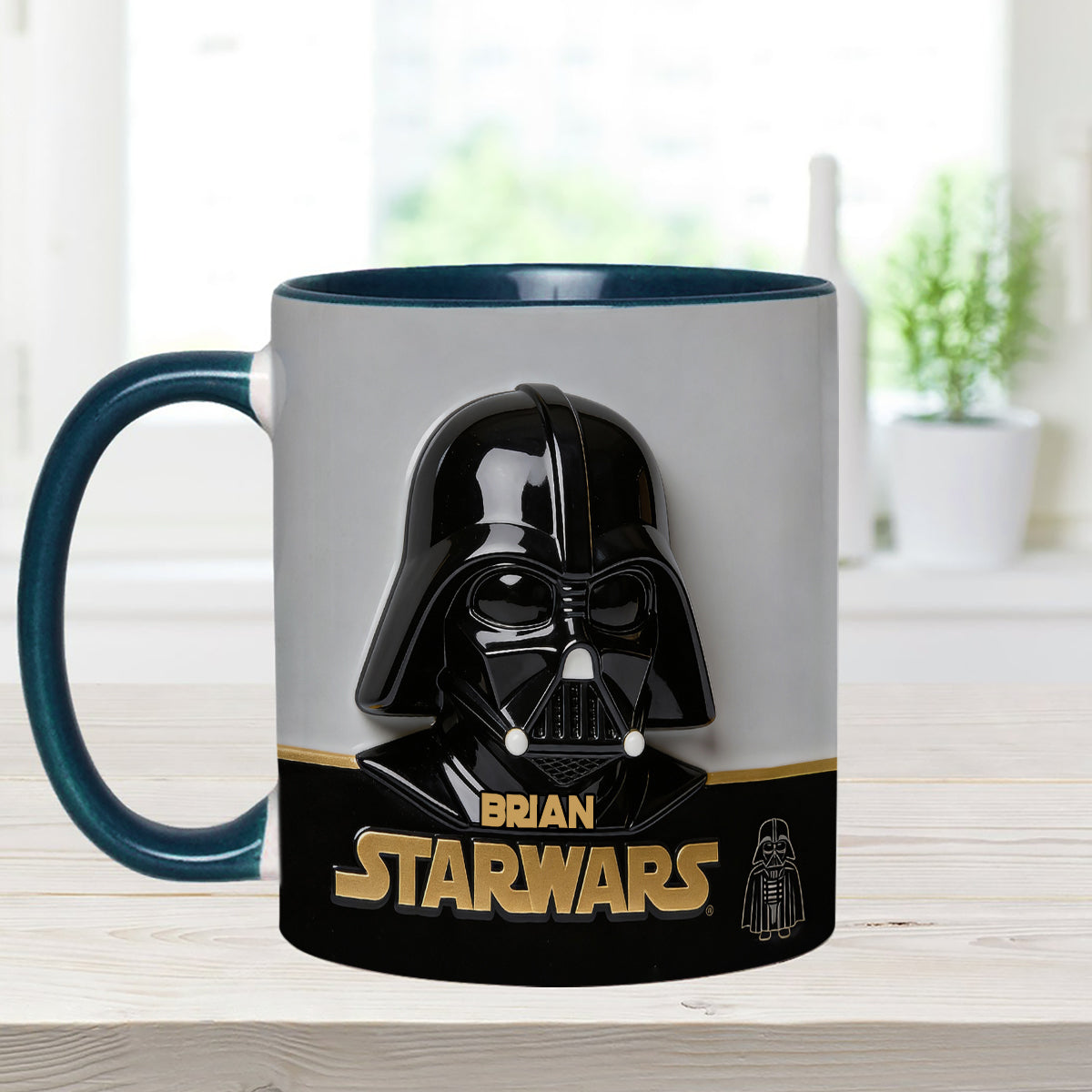 Join The Dark Side - Personalized The Force Set Accent Mug with Acrylic Stirrers