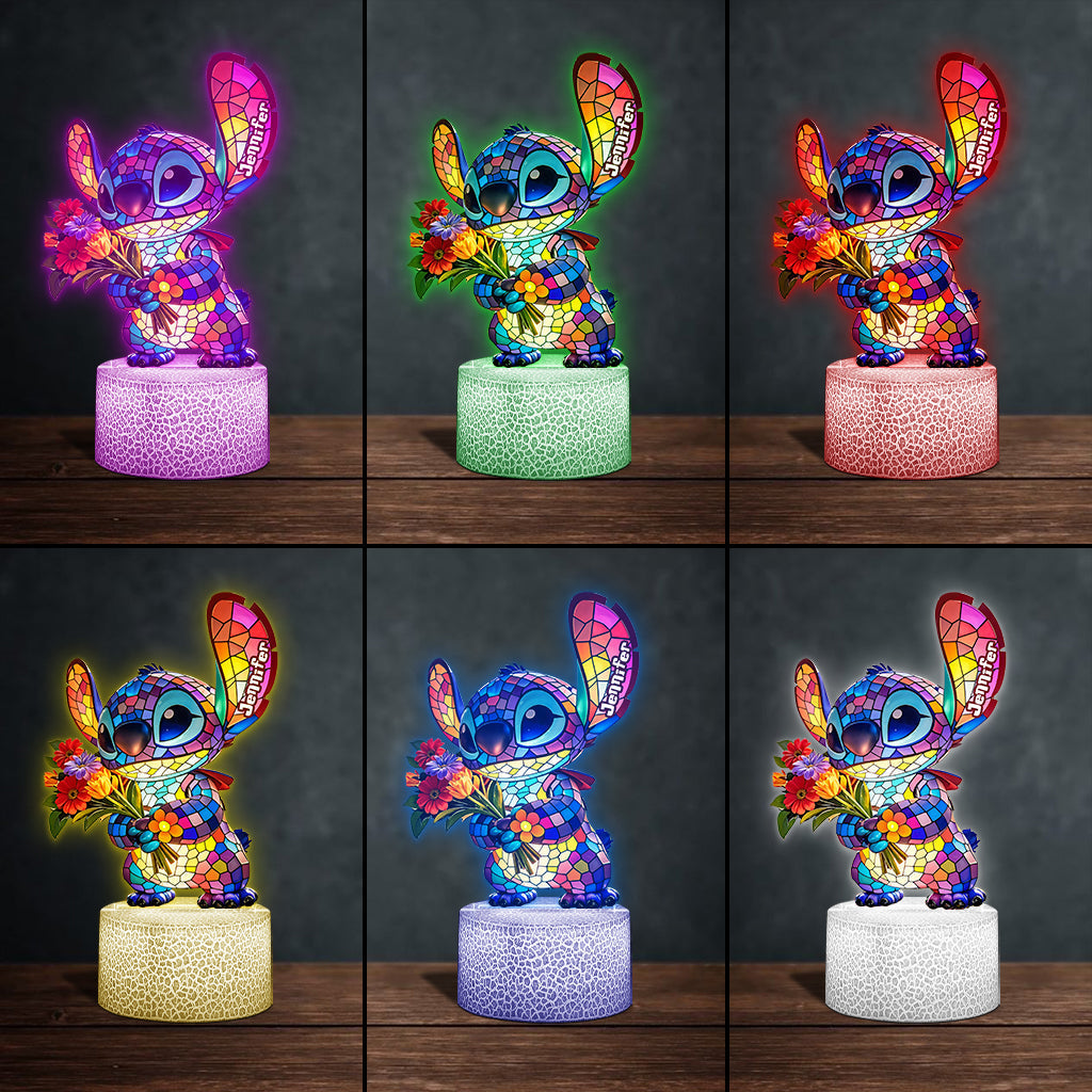 Ohana Means Family - Personalized Ohana Shaped Plaque Light Base