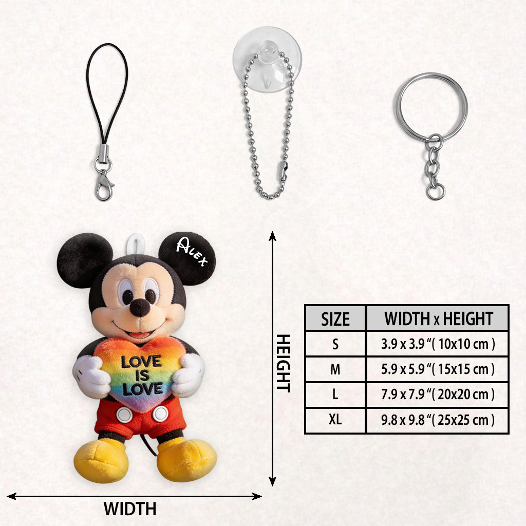 Love Is Love - Personalized LGBT Support Plush Keychain