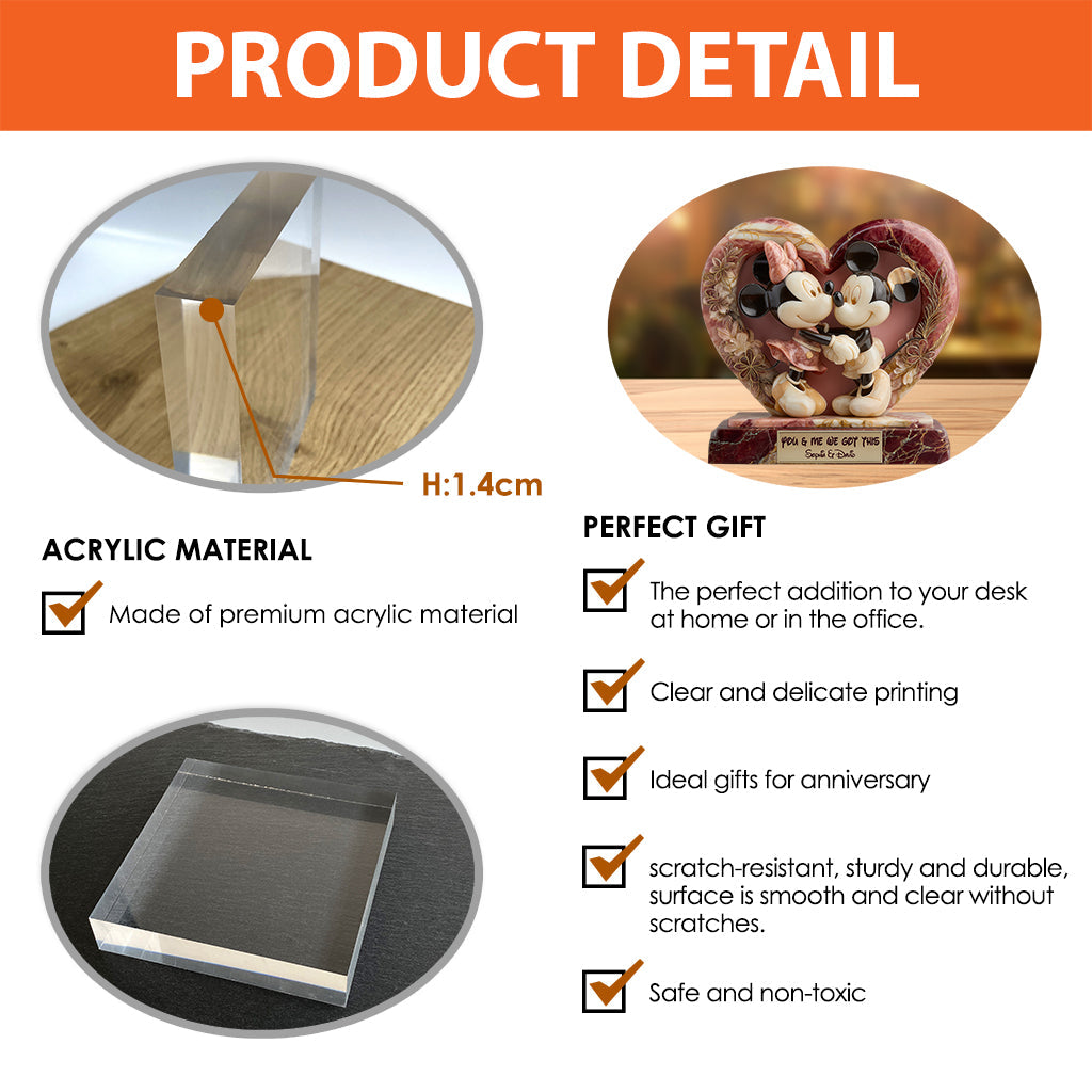 You & Me We Got This - Personalized Mouse Custom Shaped Acrylic Plaque