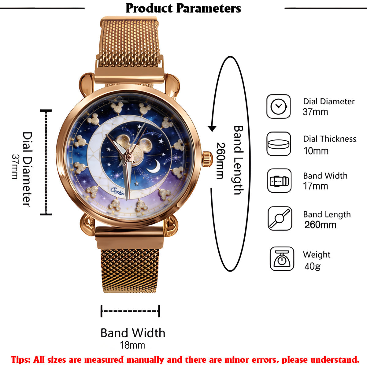 Belive In Magic - Personalized Mouse Women Hand Watch
