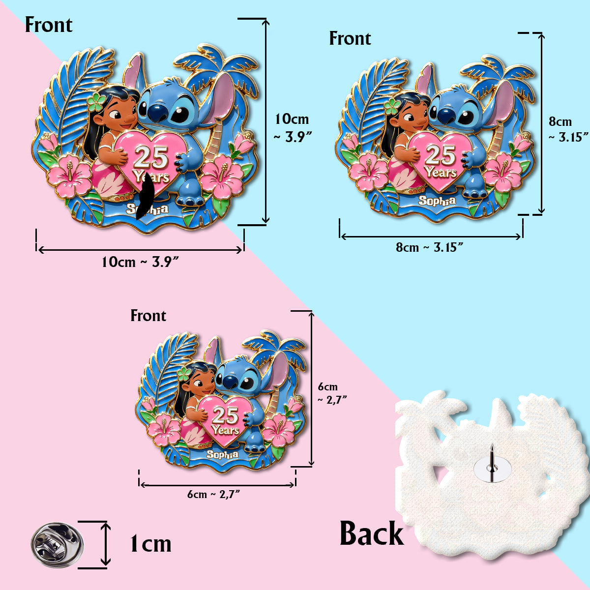 25th Anniversary - Personalized Ohana Pin