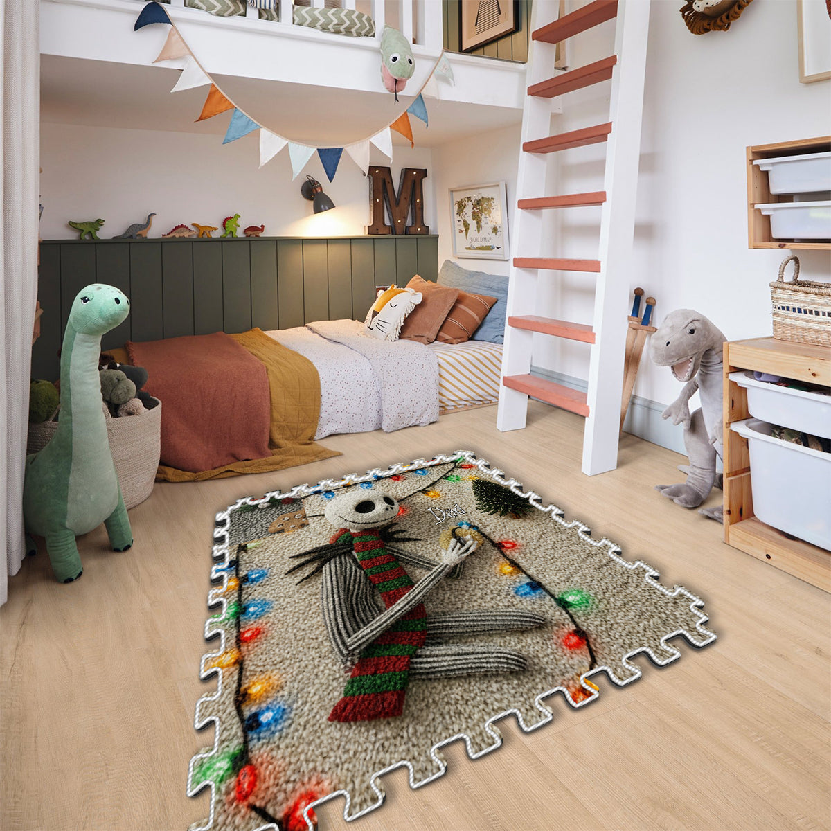 Bone to Be Jolly - Personalized Nightmare Non-Slip Tufted Rug