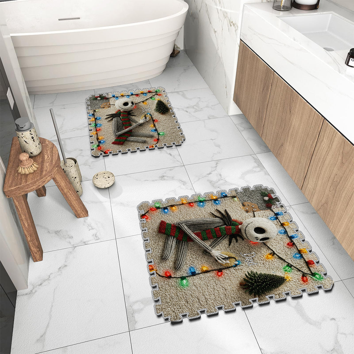 Bone to Be Jolly - Personalized Nightmare Non-Slip Tufted Rug