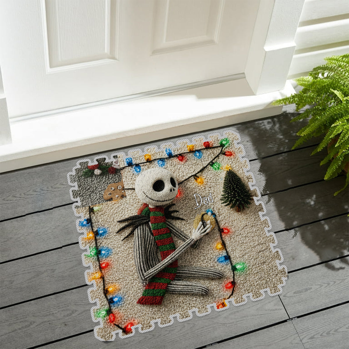 Bone to Be Jolly - Personalized Nightmare Non-Slip Tufted Rug