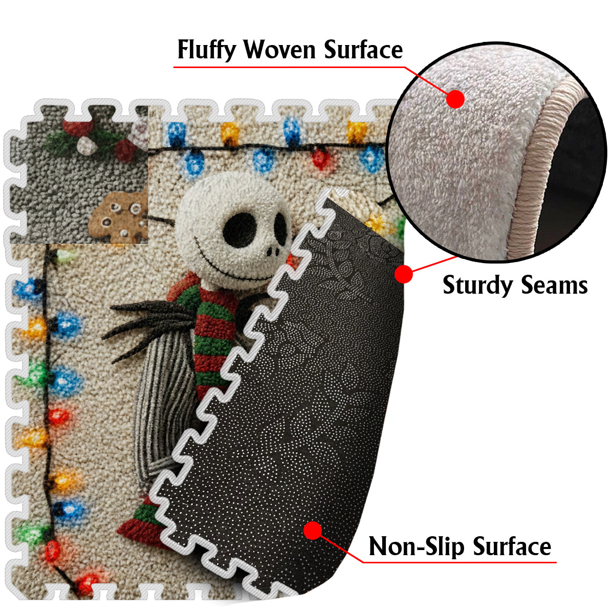 Bone to Be Jolly - Personalized Nightmare Non-Slip Tufted Rug