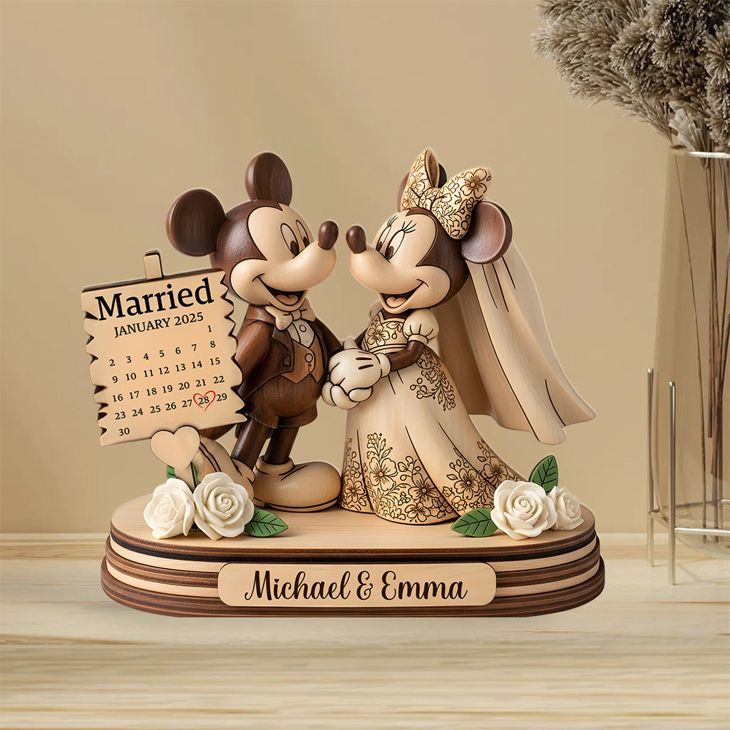Married - Personalized Mouse Custom Shaped Acrylic Plaque