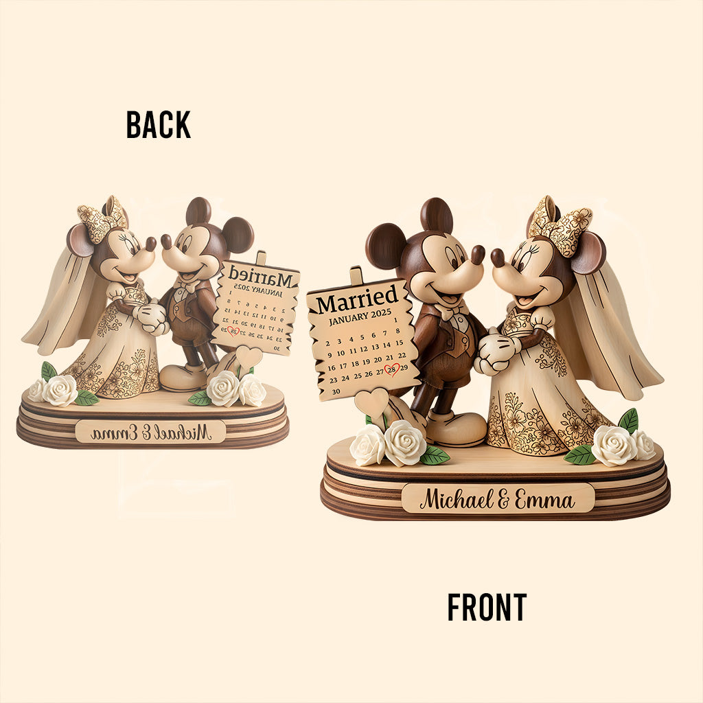 Married - Personalized Mouse Custom Shaped Acrylic Plaque